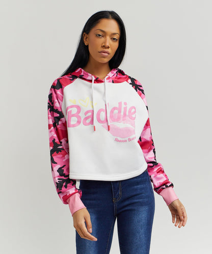 Baddie Camo Crop Hoodie | Reason Clothing Smart Buy