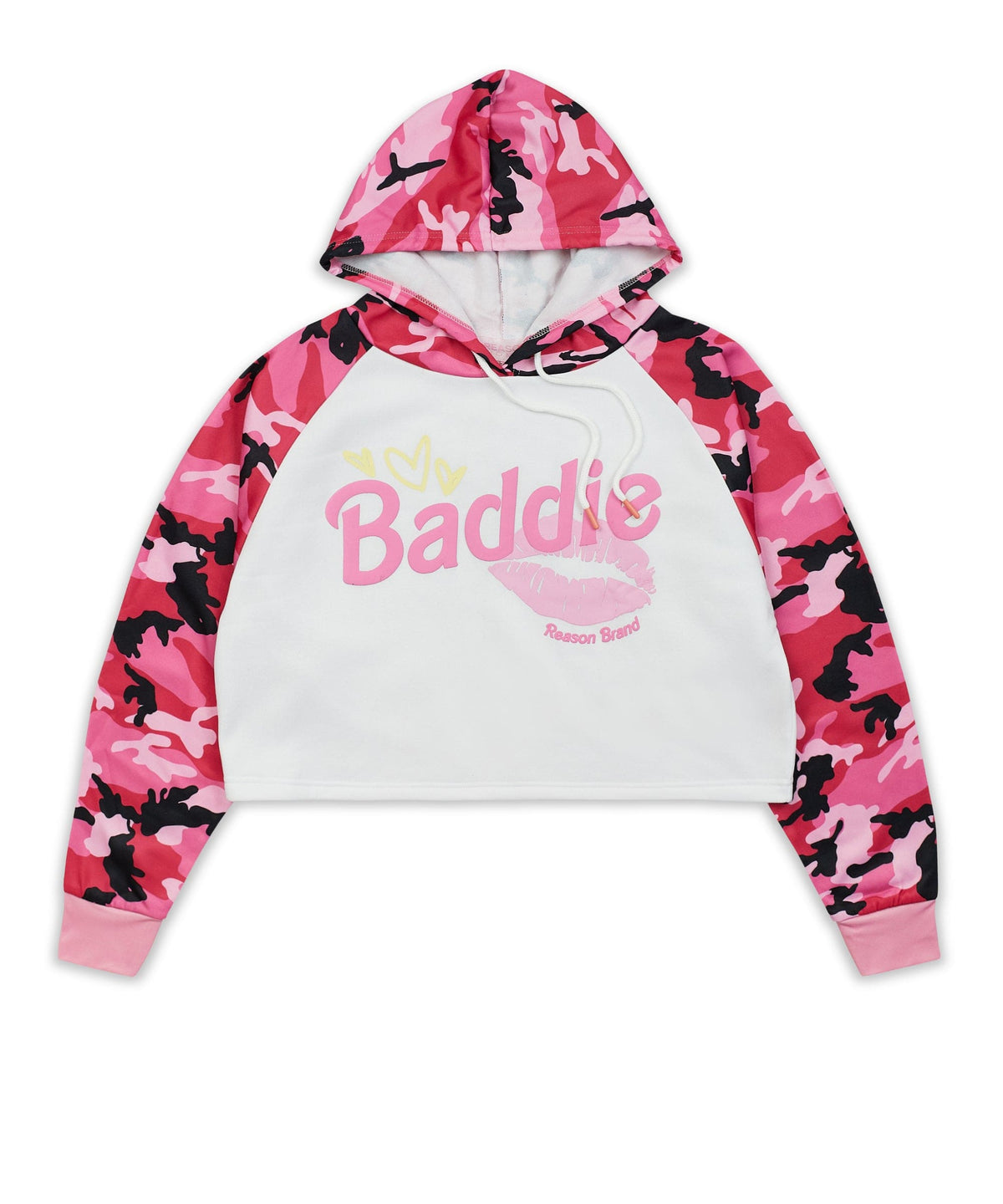 Baddie Camo Crop Hoodie | Reason Clothing Smart Buy