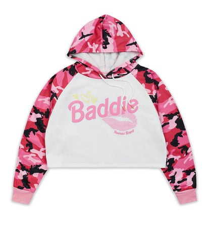 Baddie Camo Crop Hoodie | Reason Clothing Smart Buy