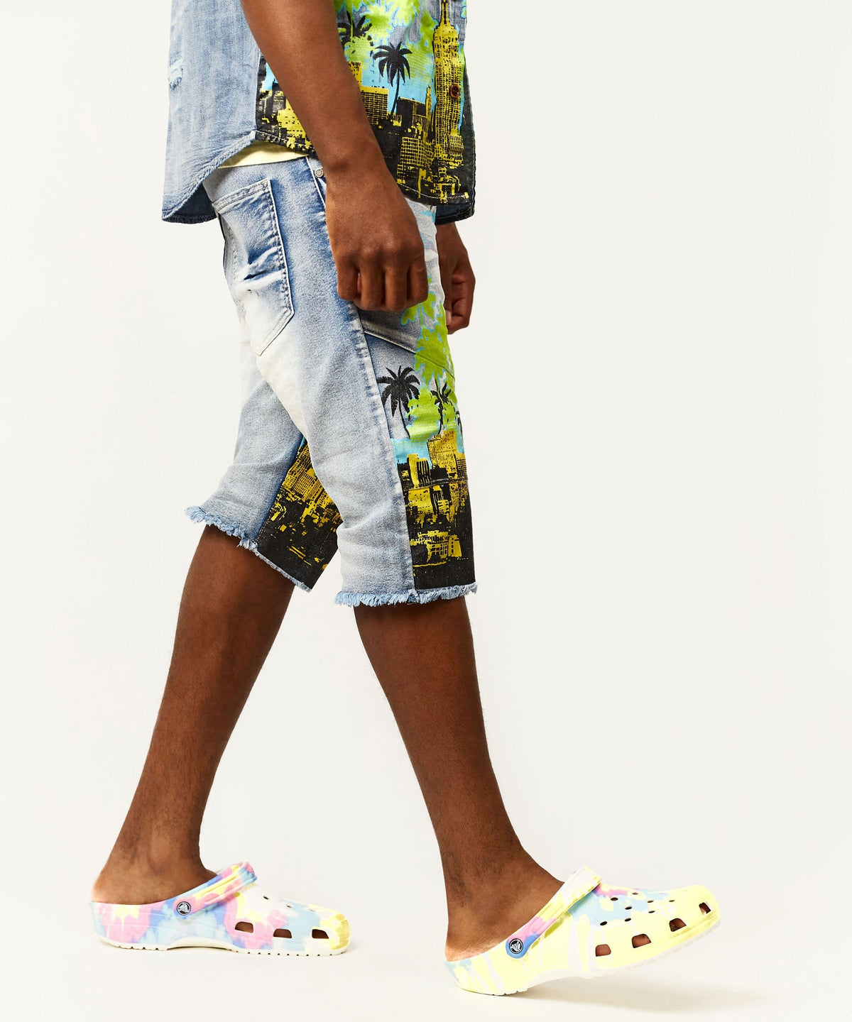 Wavy Denim Shorts | Reason Clothing Essential
