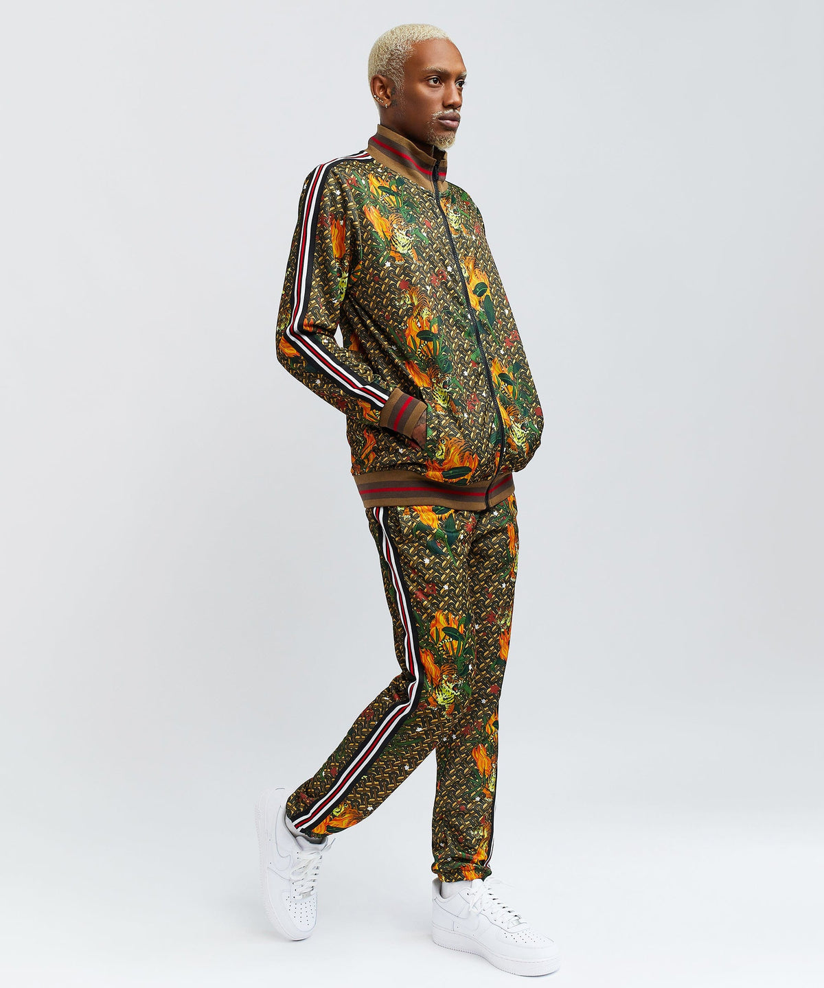 Quick Tiger Print Monogram Track Set | Reason Clothing Latest
