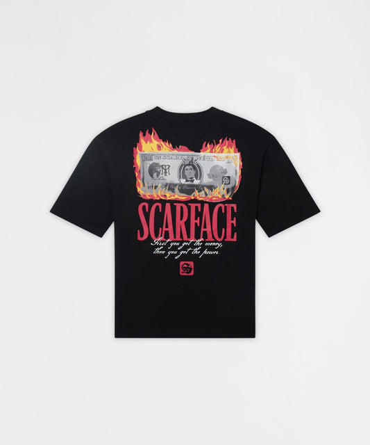 Plus SIze Scarface Fire Short Sleeve Tee - Black | Reason Clothing Signature