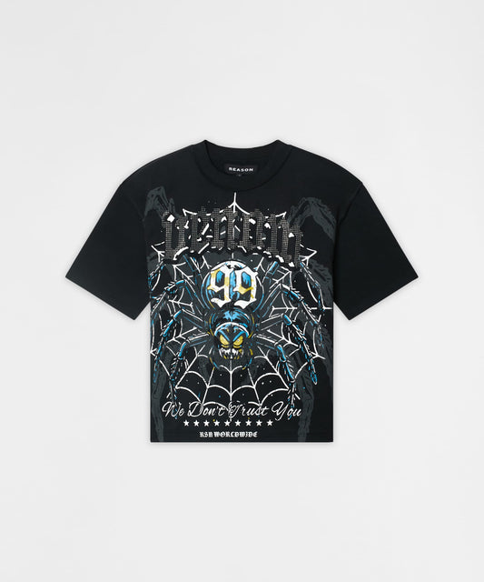 Plus Size Venom Rhinestone Short Sleeve Tee - Black | Reason Clothing Special Offer