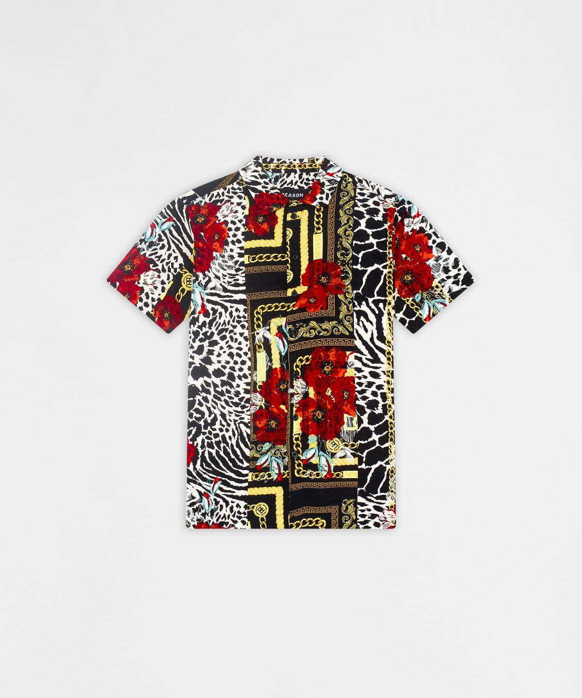 Floral & Chains Woven Shirt - Red | Reason Clothing Best Seller