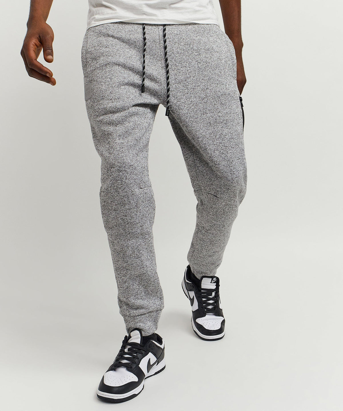 Jeff Slim Fit Grey Jogger With Side Zip Pocket | Reason Clothing Great Value