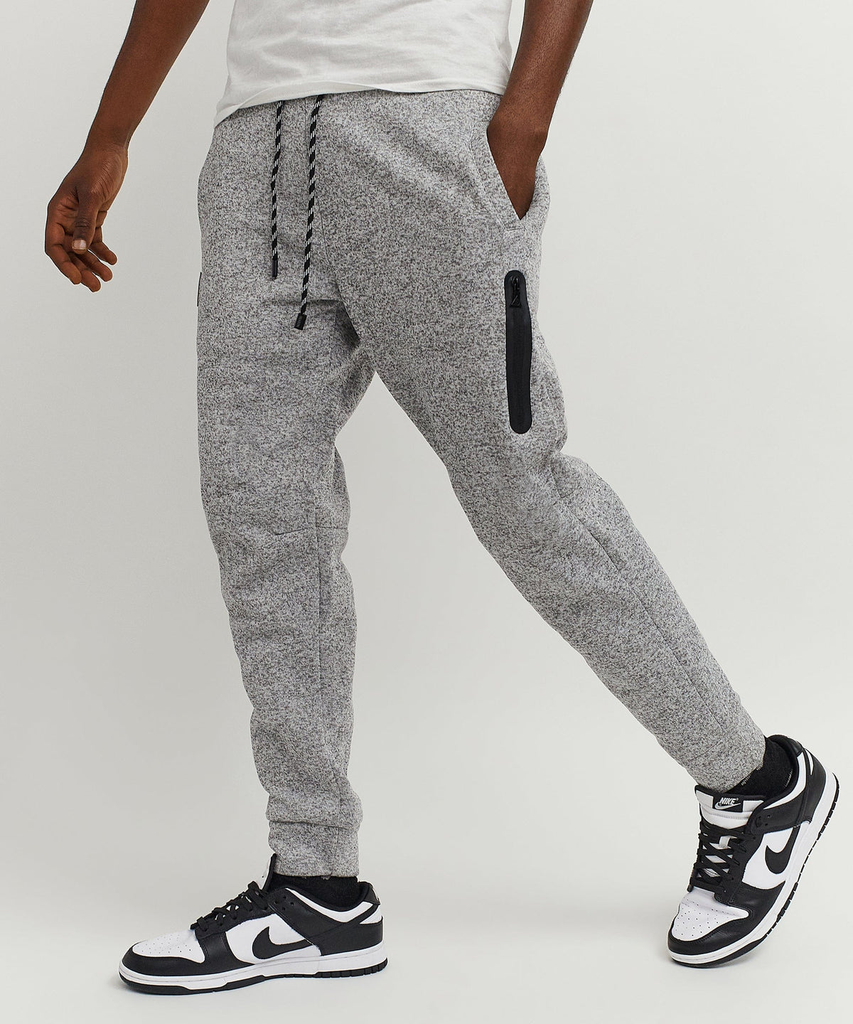 Jeff Slim Fit Grey Jogger With Side Zip Pocket | Reason Clothing Great Value