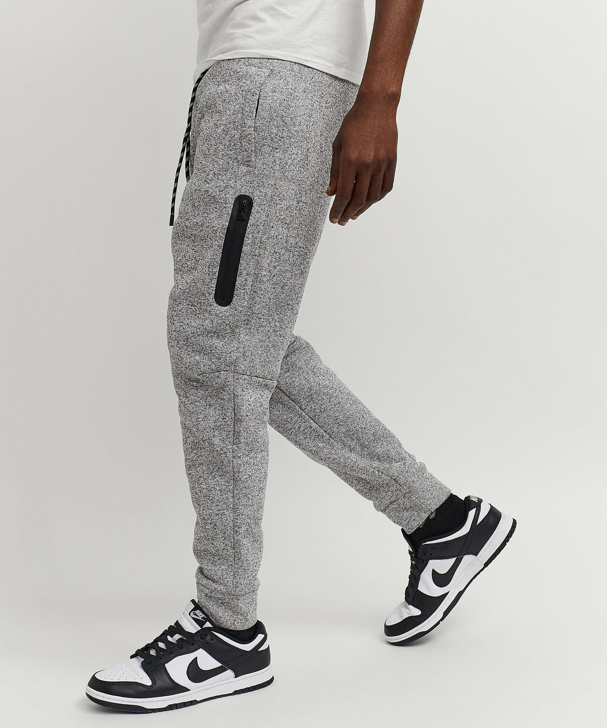 Jeff Slim Fit Grey Jogger With Side Zip Pocket | Reason Clothing Great Value