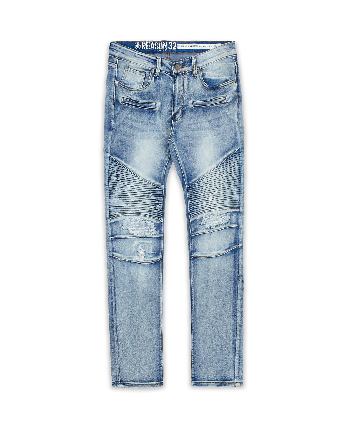 Hudson Washed Moto Jeans | Reason Clothing Signature