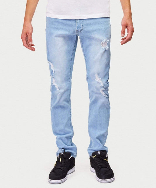 Elevate Light Wash Destroyed Jeans | Reason Clothing Customer Favorite