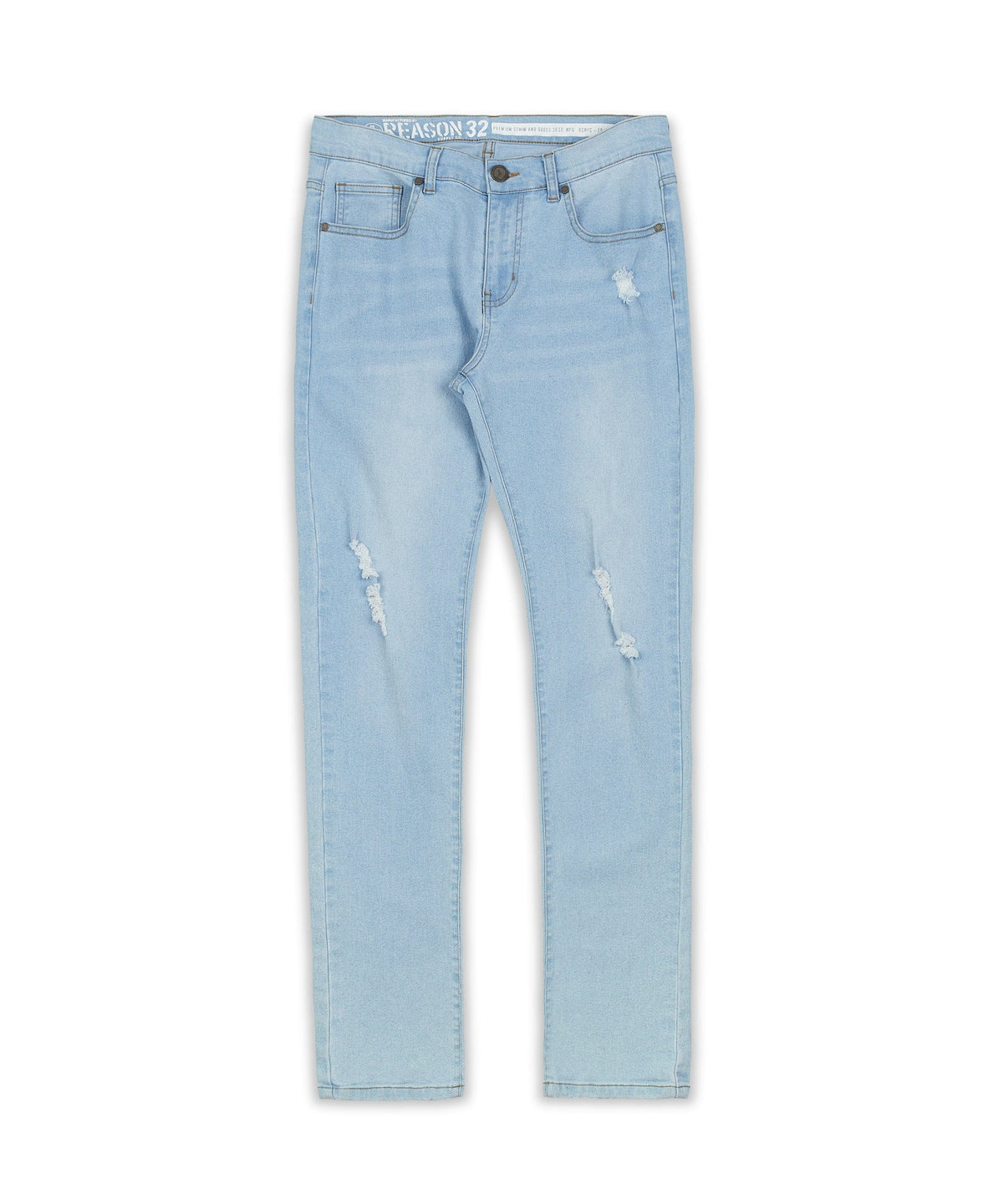 Elevate Light Wash Destroyed Jeans | Reason Clothing Customer Favorite
