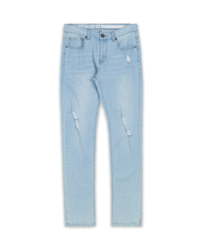 Elevate Light Wash Destroyed Jeans | Reason Clothing Customer Favorite