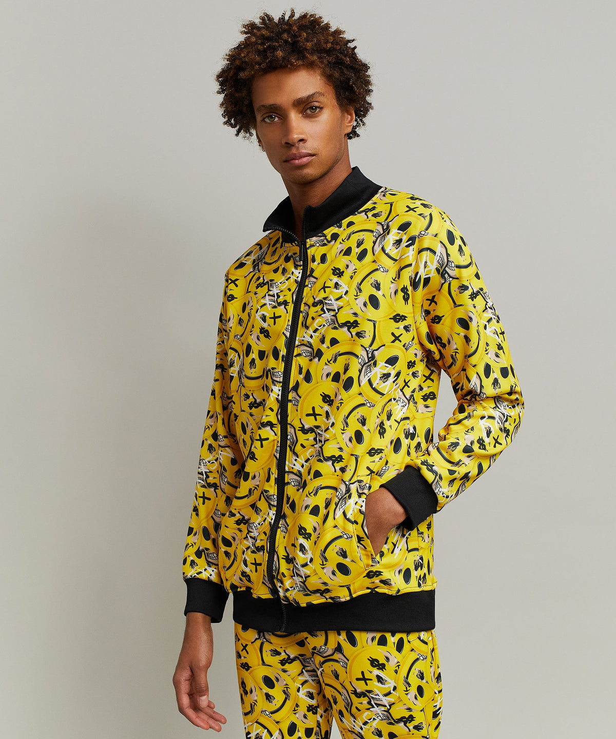 Skelly Smile Allover Print Track Jacket | Reason Clothing Deals