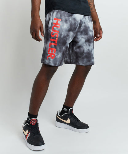 Hustler Haze Tie Dye Grey Shorts | Reason Clothing Top Pick