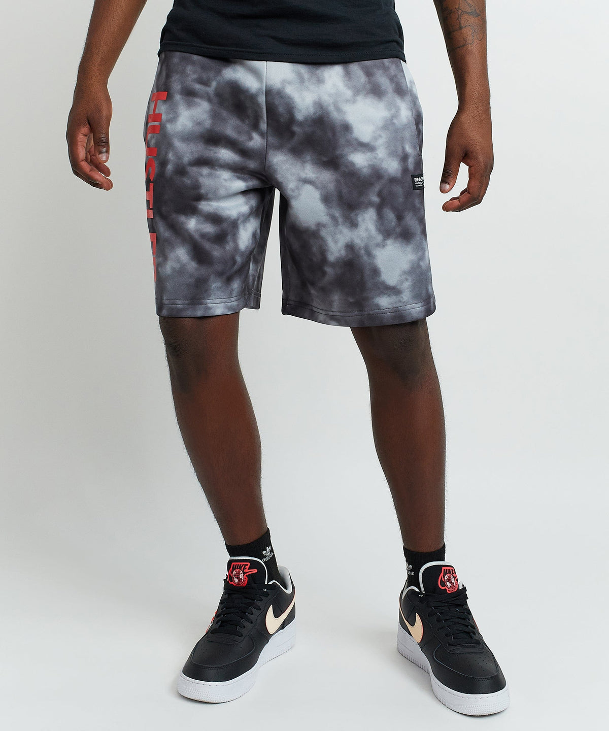 Hustler Haze Tie Dye Grey Shorts | Reason Clothing Top Pick