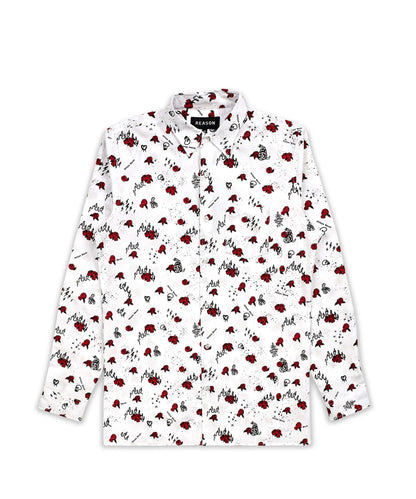 Skulls & Roses Long Sleeve Oxford Short | Reason Clothing Premium