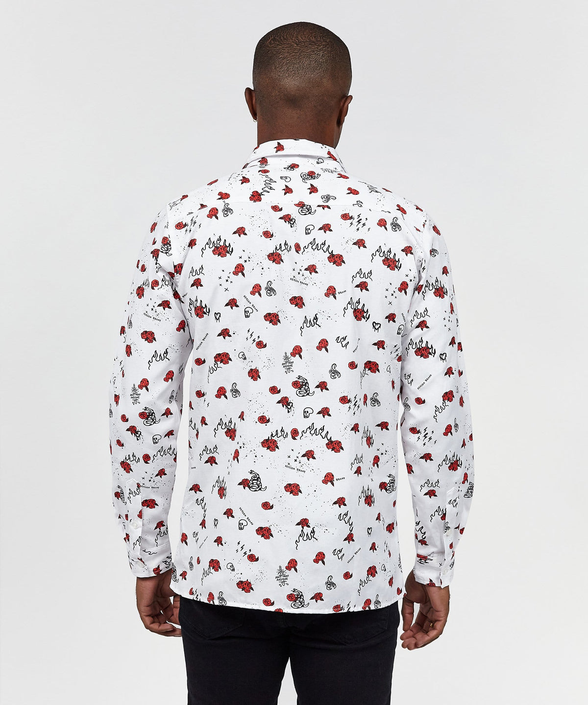 Skulls & Roses Long Sleeve Oxford Short | Reason Clothing Premium