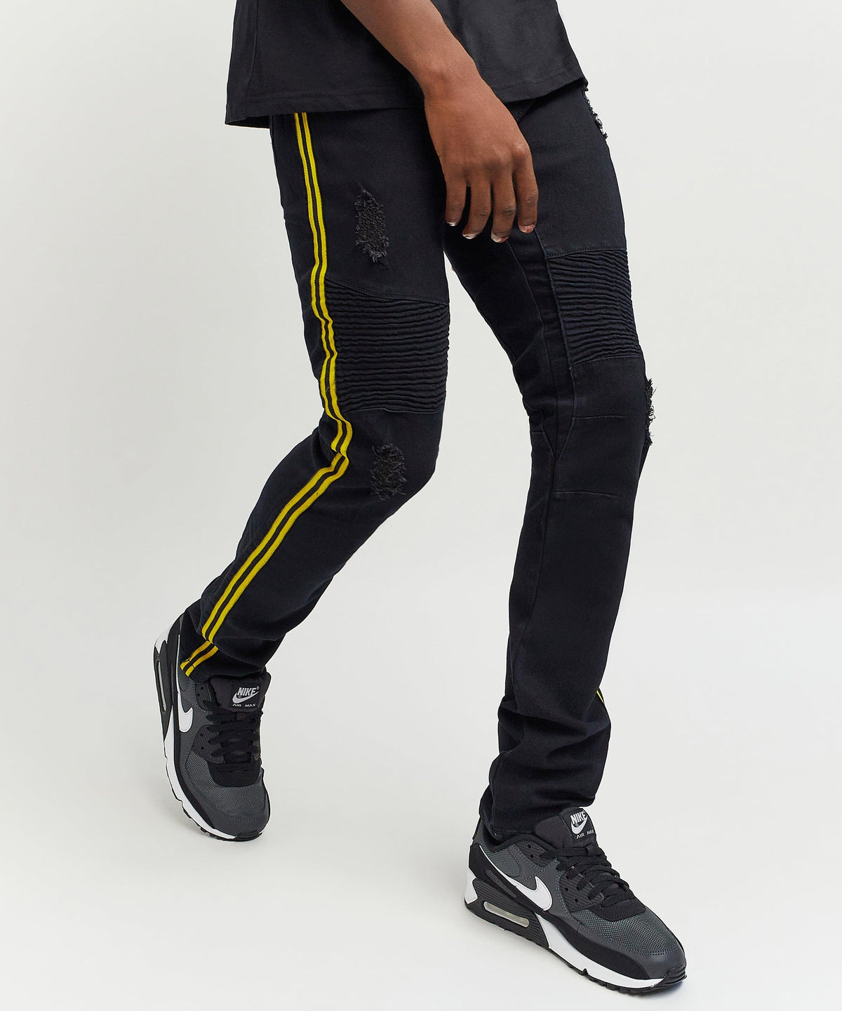 Dunning Side Stripe Moto Jeans | Reason Clothing Exclusive