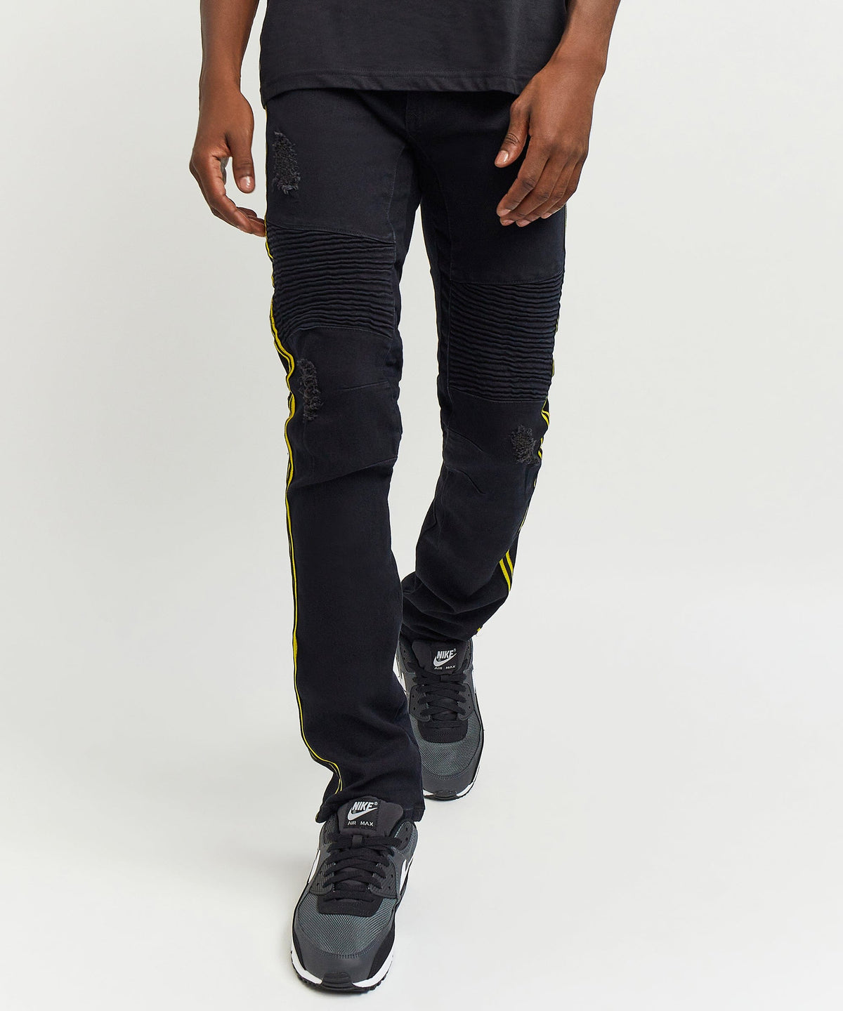 Dunning Side Stripe Moto Jeans | Reason Clothing Exclusive