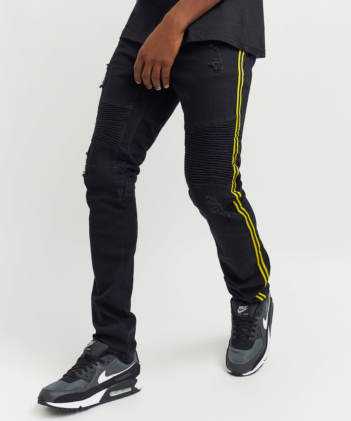Dunning Side Stripe Moto Jeans | Reason Clothing Exclusive
