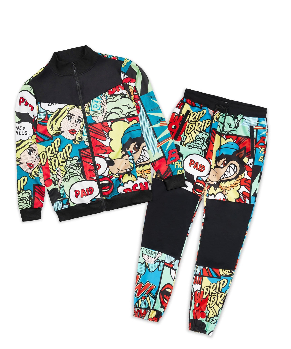 Paid Comic Print Track Set | Reason Clothing Popular