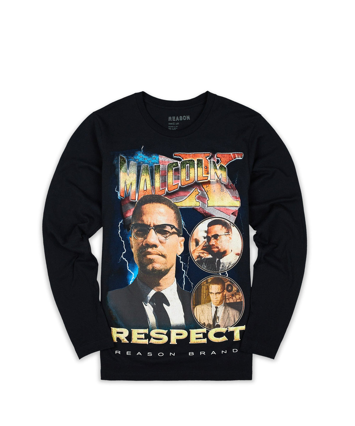 Malcolm X Respect Ls Tee Regular Style Is Live | Reason Clothing Popular