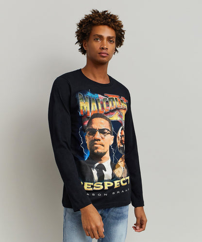 Malcolm X Respect Ls Tee Regular Style Is Live | Reason Clothing Popular