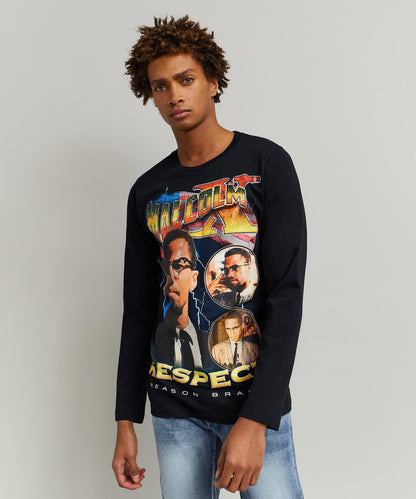 Malcolm X Respect Ls Tee Regular Style Is Live | Reason Clothing Popular