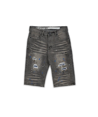 Vincent Grey Paint Splatter Jean Shorts | Reason Clothing Smart Buy