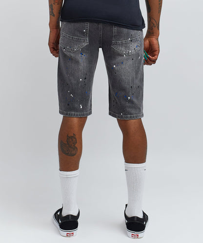 Vincent Grey Paint Splatter Jean Shorts | Reason Clothing Smart Buy