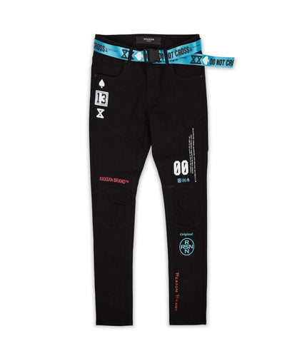 Cloud Graphic Print Slim Jeans | Reason Clothing Essential