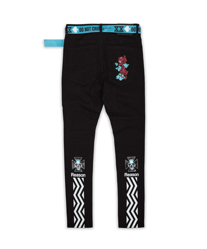 Cloud Graphic Print Slim Jeans | Reason Clothing Essential