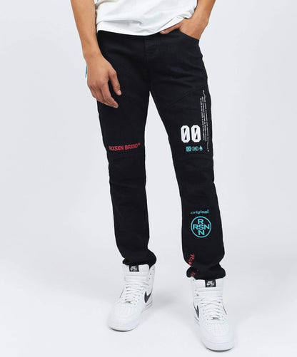 Cloud Graphic Print Slim Jeans | Reason Clothing Essential
