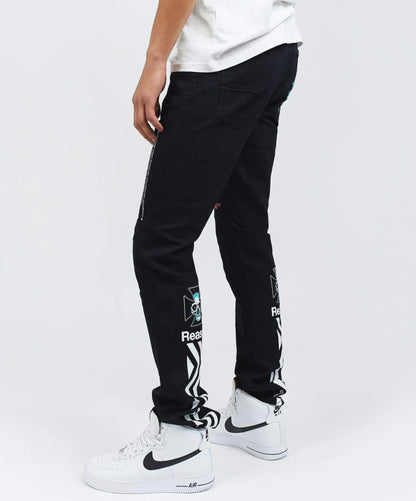 Cloud Graphic Print Slim Jeans | Reason Clothing Essential
