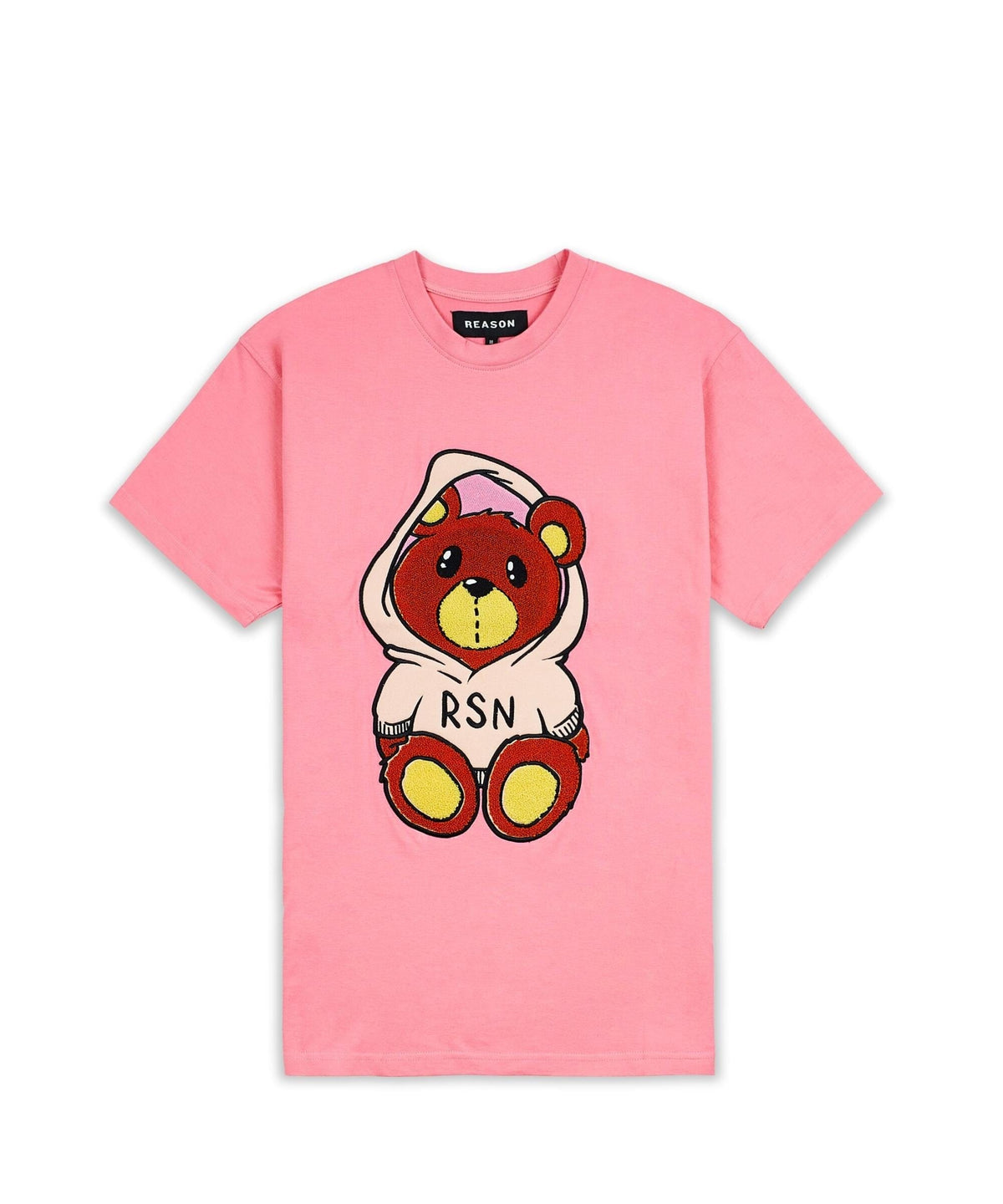 Money Bear Chenille Patch Pink Tee | Reason Clothing Everyday