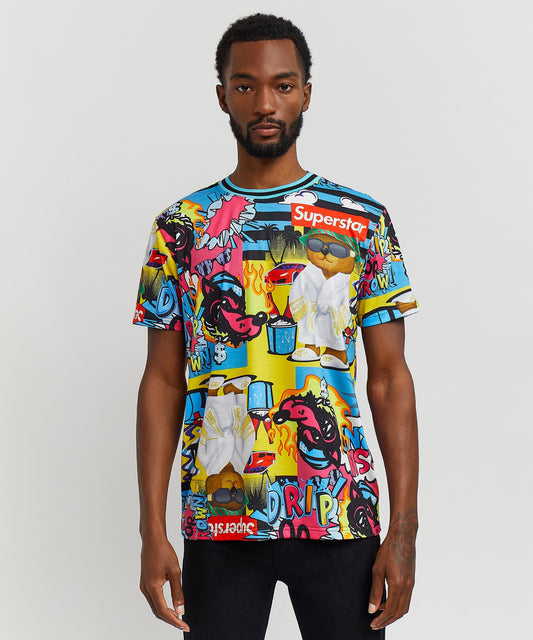 Drip Drip Allover Print Graphic Tee | Reason Clothing Best Seller