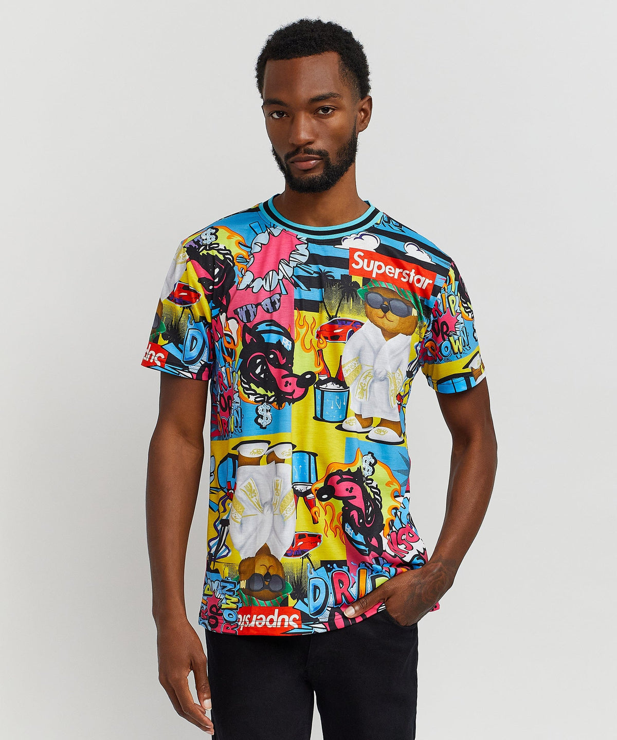 Drip Drip Allover Print Graphic Tee | Reason Clothing Best Seller