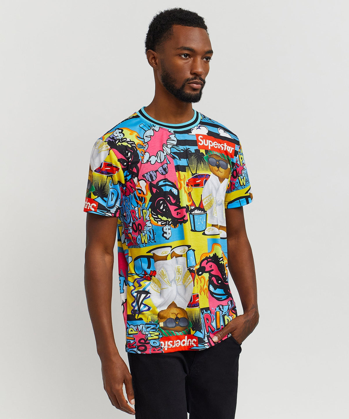 Drip Drip Allover Print Graphic Tee | Reason Clothing Best Seller