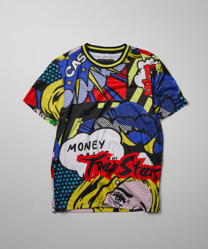 Trap Stars Comic Allover Print Graphic Tee | Reason Clothing Special Offer