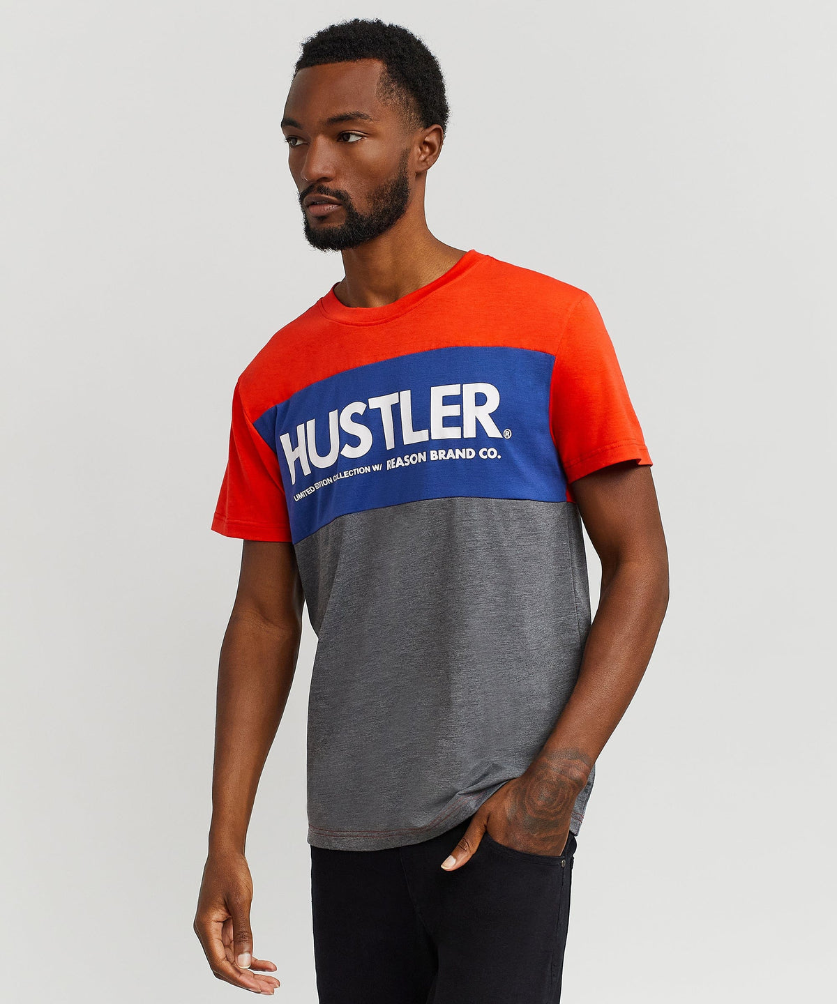 Hustler Colorblock Tee 963 Is Live | Reason Clothing Hot Sale