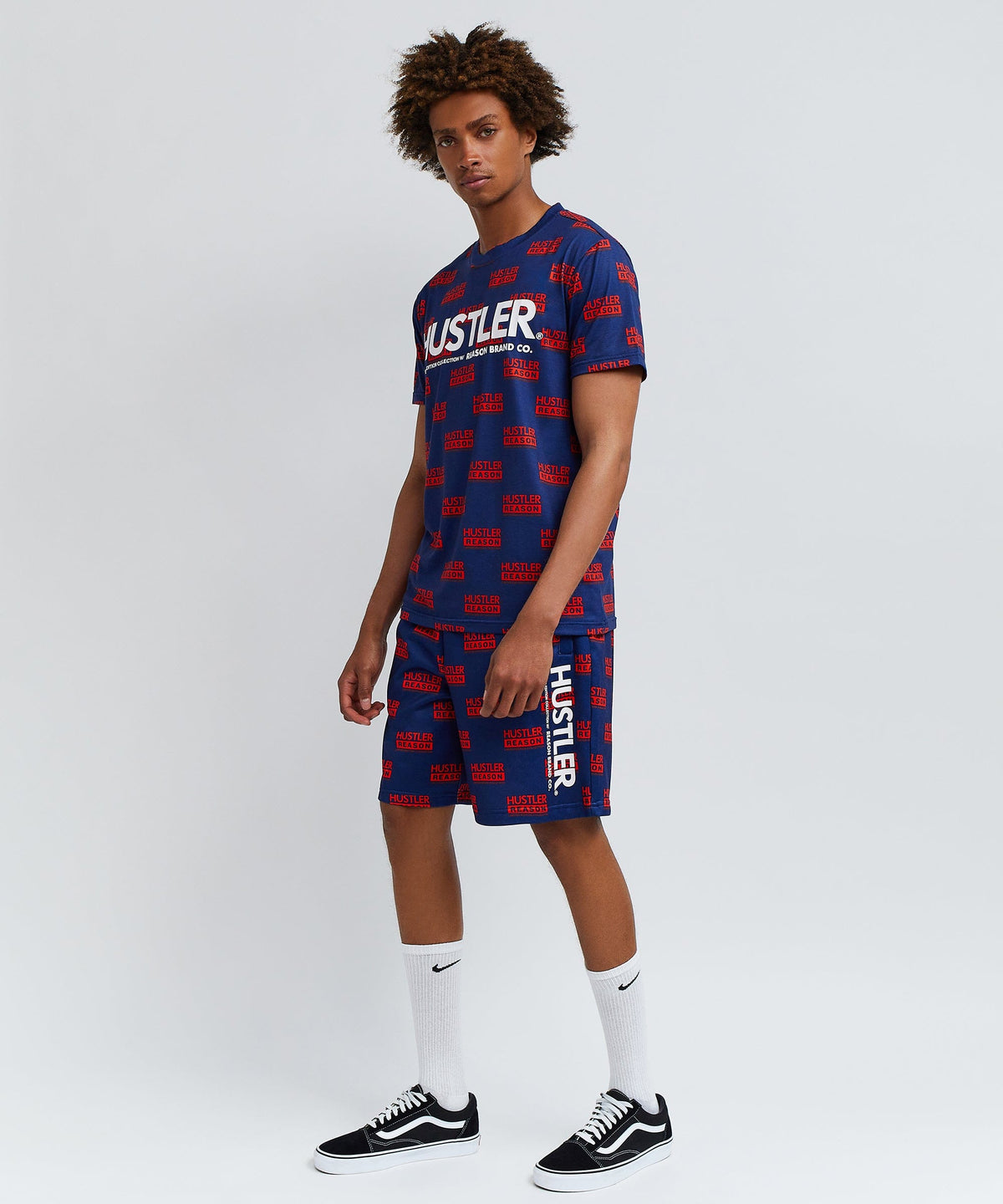Hustler Logo Tee And Shorts Set | Reason Clothing New
