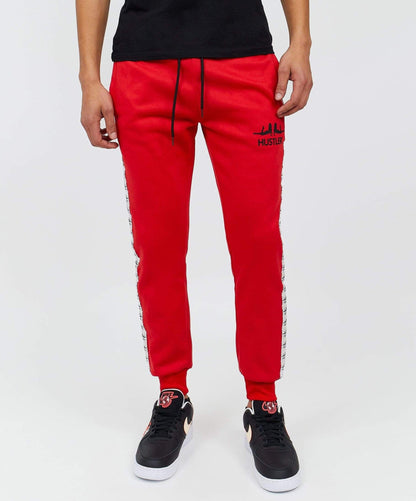 Hustler Side Stripe Logo Jogger - Red | Reason Clothing Premium