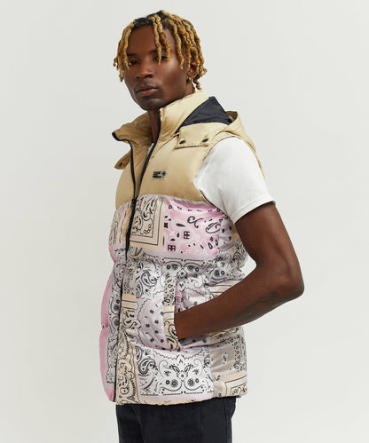 Paisley Puffer Vest | Reason Clothing Popular