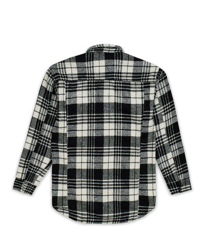Plaid Black And White Super Heavy Weight Flannel Shirt Jacket | Reason Clothing Best Seller