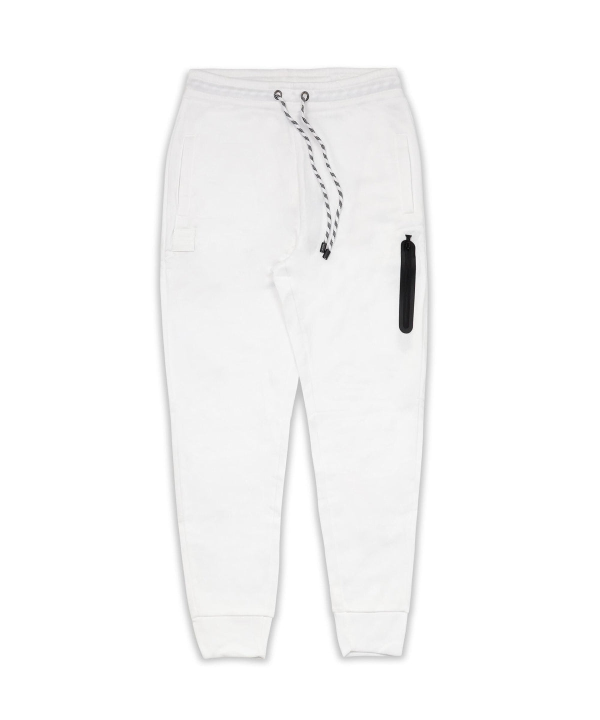 Jeff Slim Fit White Jogger With Side Zip Pocket | Reason Clothing Essential