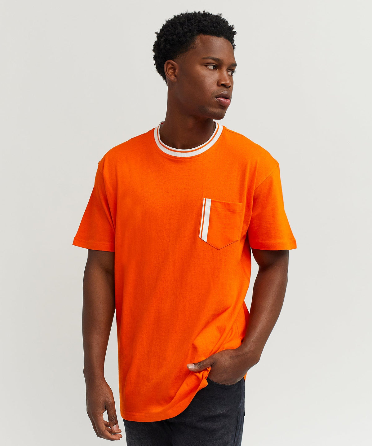 Pocket Stripe Contrast Tee | Reason Clothing Smart Buy