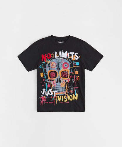 No Limits Graphic Short Sleeve Tee - Black | Reason Clothing Sale