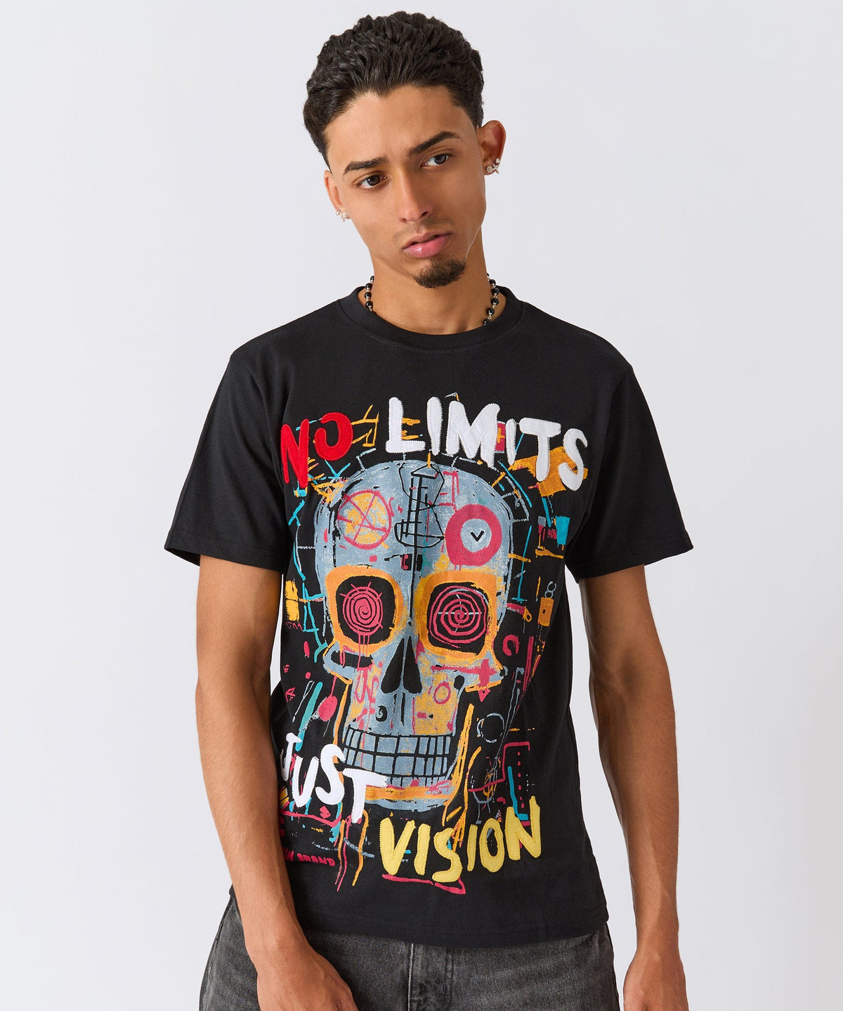 No Limits Graphic Short Sleeve Tee - Black | Reason Clothing Sale