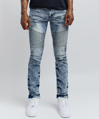 Wright Washed Denim Jeans - Blue | Reason Clothing Customer Favorite