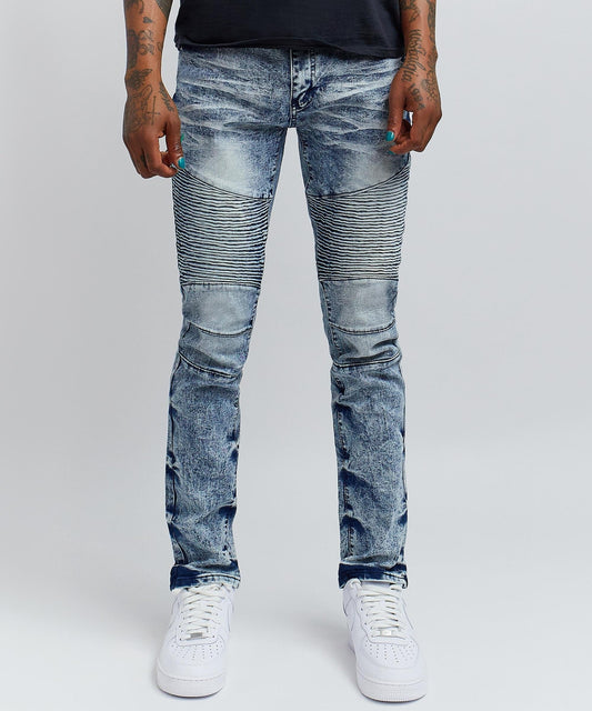 Wright Washed Denim Jeans - Blue | Reason Clothing Customer Favorite