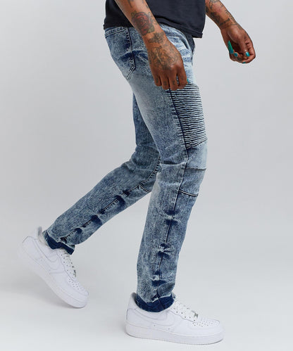 Wright Washed Denim Jeans - Blue | Reason Clothing Customer Favorite